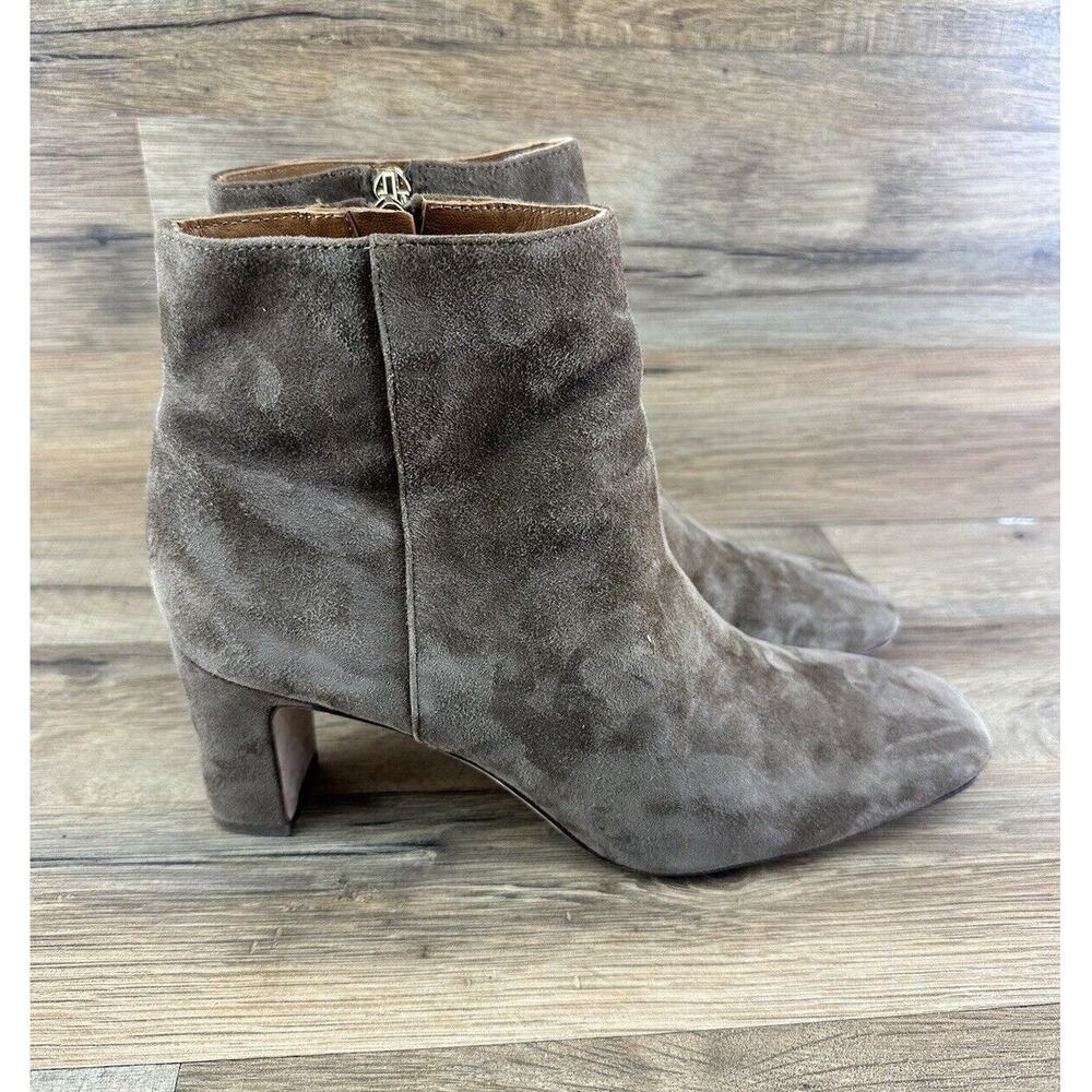 J. McLaughlin Evie suede side zip heeled ankle boots Size 9